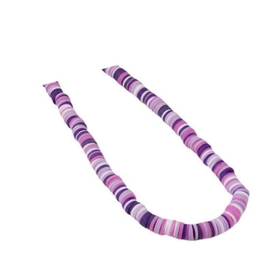 Handmade purple gradient Heishi clay bead necklace for DIY jewelry making accessories