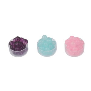 Perles de verre rondes 8mm violettes, bleues et roses pour fabrication bijoux DIY