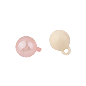 Pair of spherical candy-colored pendant beads for DIY jewelry and hair accessories