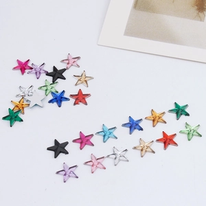 10mm Acrylic Star Rhinestones Flatback Faceted Star Beads For DIY Jewelry Making Clothing Decoration Craft Accessories