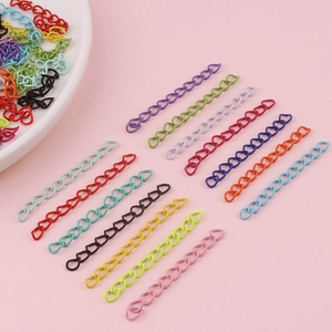 Colorful Paint Baked Metal Extension Chain For DIY Jewelry Making Handmade Necklace Bracelet Tail Chain Connector Findings