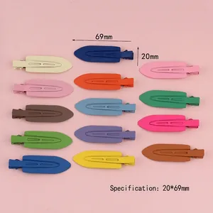 Colorful macaron matte duckbill hair clips for women in a set of thirteen vibrant colors