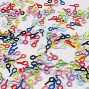 Bunte Metall Oogschroeven Lackierte Ösenhaken DIY Schmuckherstellung Zubehör Für Puppen Anhänger Handgemachte Bastelarbeiten