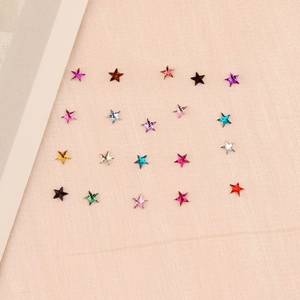 Strass en Acrylique en Forme d'Étoile pour Décoration d'Ongles DIY Perles Plates Colorées Mélangées pour Manucure et Artisanat
