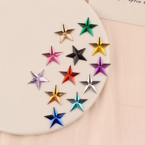 Acrylic Star Shaped Faceted Flatback Rhinestones Multicolor DIY Jewelry Accessories Star Beads For Crafts Decoration