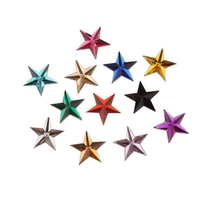 DIY colorful 20mm star acrylic flatback rhinestones for craft and jewelry decor