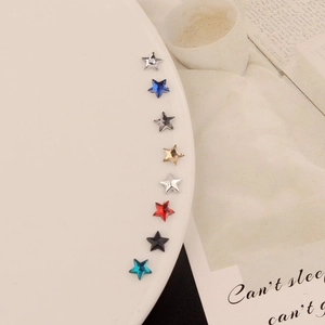 Star-shaped acrylic flatback rhinestones in 8 colors for DIY crafts and nail art
