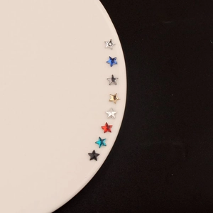Colorful 6mm star-shaped acrylic flatback rhinestones for DIY crafts and nail art