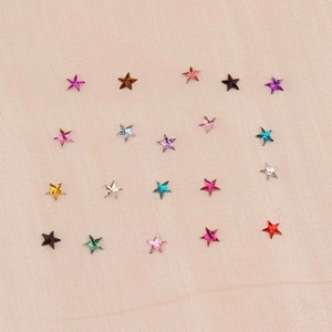 Lot de 20 strass colorés en forme d'étoile de 3mm pour décorations d'ongles d'été