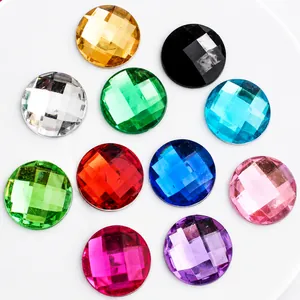 Set aus 25 mm bunten Acryl-Facettenschliff-Strasssteinen für die DIY-Schmuckherstellung