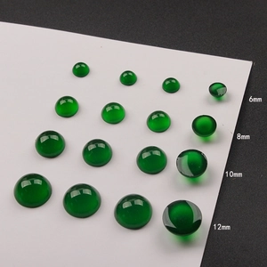 Green cat eye resin cabochons for DIY jewelry in 6mm 8mm 10mm and 12mm sizes