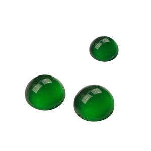 Polished dark green resin faux agate cabochon stones for DIY jewelry making