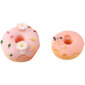 Handmade flower and fruit resin donuts for DIY phone case and hair accessory crafts