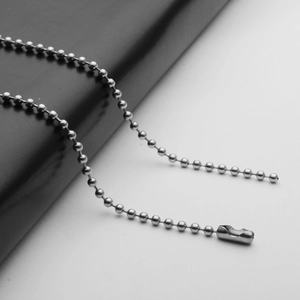 304 Stainless Steel Ball Chain Necklace Silver Tone Polished Bead Chain For Men Women DIY Jewelry Accessories Neck Chain