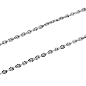 Chaîne à mailles en acier inoxydable poli pour la fabrication de bijoux DIY et pendentifs