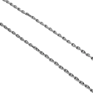 Classic silver stainless steel O-chain necklace for men and women on white background