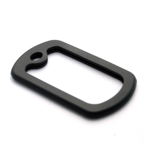 Silenciadores de Silicona para Placas de Identificación Militares Anillos de Protección de Goma Negra Accesorio de Reducción de Ruido