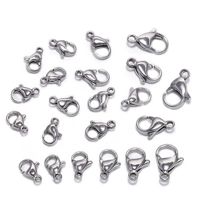 Polished Stainless Steel Lobster Clasp Smooth DIY Jewelry Making Findings Claw Closure For Necklaces Bracelets Accessories