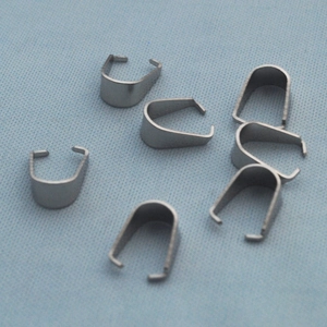 Mattsilberne Edelstahl-Anhänger-Schlaufen für DIY-Schmuck und Halsketten-Verbinder