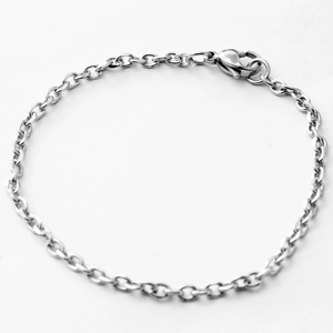Minimalistische Roestvrijstalen Schakelketting Armband Voor Heren Dames Zilver Gepolijst Basis Mode Sieraden Voor Dagelijks Gebruik Cadeau