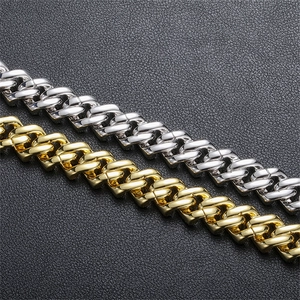 Klassische 14mm Miami Panzerketten in Gold und Silber Optik im Hip-Hop Schmuckstil
