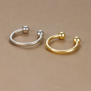 Boucles d'Oreilles Anneau de Nez Fer à Cheval en Cuivre en Forme de C Minimalistes pour Femmes Bijoux de Piercing