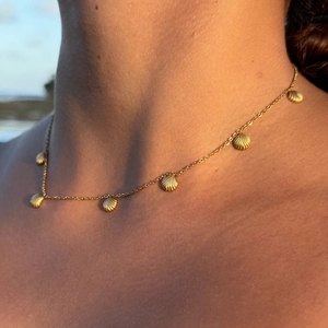 Bohemian Stainless Steel Shell Pendant Necklace For Women Gold Plated Scallop Charm Jewelry Summer Beach Vacation Accessory