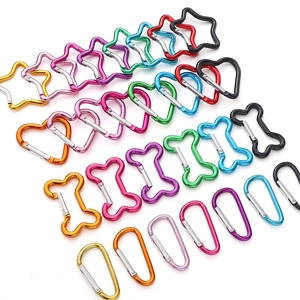 Moschettoni in alluminio a forma di stella, cuore e osso per accessori per borse fai-da-te