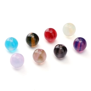 Colorful 10mm resin round beads assortment for DIY jewelry handmade bracelets and necklaces