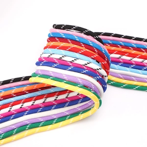 Multi-color 5mm polyester braided cords for DIY jewelry crafts and handmade keychain projects