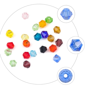 Bunte 4mm facettierte Kristallperlen in 6 Fächern für DIY-Schmuckherstellung