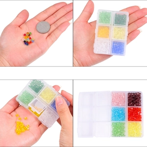 DIY-Set mit farbigen 4mm Kristallperlen im nummerierten Aufbewahrungskasten aus Kunststoff