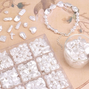 Irregular white baroque imitation pearl beads for handmade DIY jewelry bracelets making