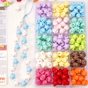 Perline a Stella in Acrilico per Creazione Gioielli Fai da Te Perline Distanziatrici a Stella a Cinque Punte Colorate per Bracciali