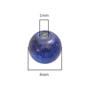 Deep blue 4mm glass seed beads with 1mm hole for DIY jewelry making and necklaces