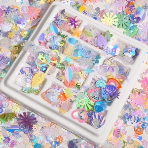Colorful mixed shape sequins for DIY jewelry making and clothing decoration accessories