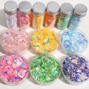 Set di paillettes arcobaleno in 12 flaconi per artigianato fai-da-te e nail art