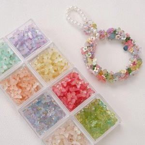 Petits Pendentifs Papillon en Verre Breloques Papillon Dégradées Colorées Avec Feuille d'Or Pour Accessoires de Bijoux DIY