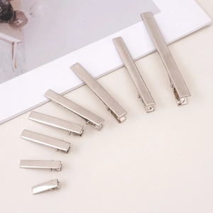 Flat top alligator hair clips set in various sizes for DIY craft and hair styling accessories