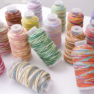 Handmade multicolor cotton and gold thread spools for DIY jewelry and crafts