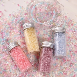 4x2.5mm cat eye glass beads set in glass jars for DIY jewelry making accessories
