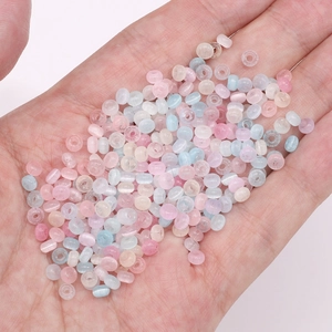 Mix of colorful glass donut cat-eye beads for DIY jewelry making and necklaces