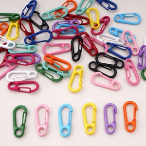 Alloy Spray Painted Carabiner Keychain Clips For DIY Jewelry Making Handbag Bracelet Colorful Mini Spring Hook Connectors Material