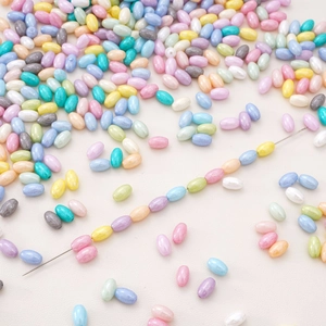 Assorted 4x7mm macaron color glass seed beads for DIY jewelry making and necklaces