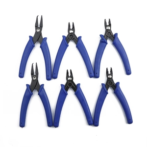 Professional Blue Handle Jewelry Pliers For DIY Bracelet Necklace Making Crimp Pliers Side Cutters Split Ring Opener Tools