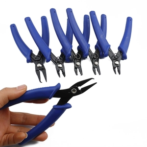 Professional DIY jewelry tool kit with blue ergonomic handles on white background