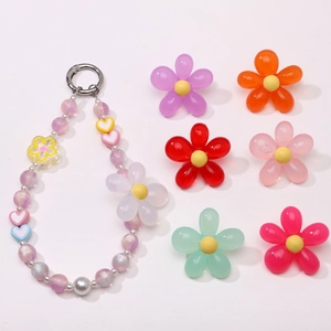 Acrylic Flower Beads For DIY Jewelry Making Gradient Tulip Shape Beads For Keychain Phone Case Decoration Craft Supplies