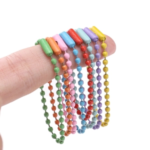 Colorful ball chain connectors made of painted iron for DIY jewelry and tags