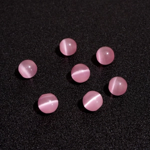 Rosa Katzenaugen-Steinperlen-Set für DIY-Schmuckherstellung mit reflektierendem Glanz
