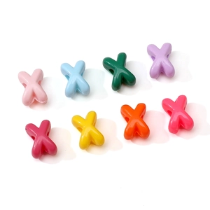 Bunte Acrylperlen in X-Form Set für DIY-Schmuckherstellung und Handwerksprojekte